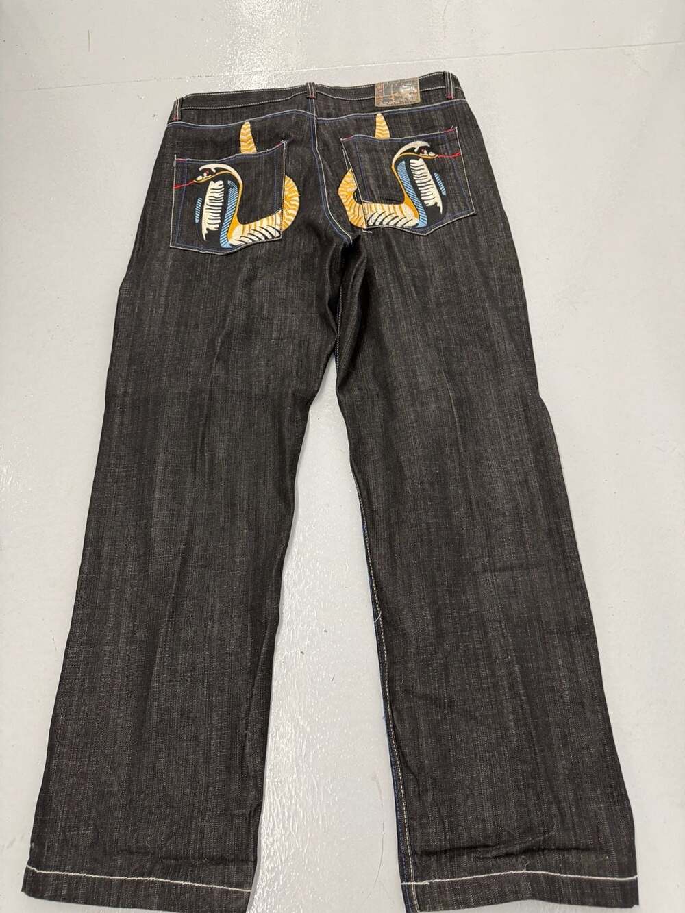 Red Ape Jeans Company Cobra Embroidered Denim Jeans Size 38/32